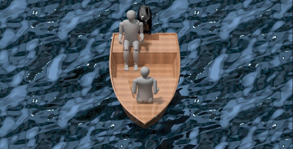 425 cm x 170 cm – skiff motorbåt