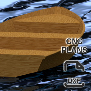 350 cm x 157 cm – barco a remo – planos CNC