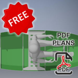 250 cm x 90 cm – barco a remo – plantas em PDF