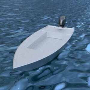 425 cm x 170 cm – Vaixell a motor Skiff d'alumini – Plànols